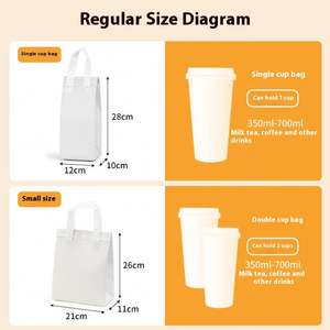 Bolsas de Comida para Llevar Personalizadas al por Mayor, Ecológicas, Desechables, de Polipropileno No Tejido, Impresas con Serigrafía, de Grado Alimenticio, Aisladas, para Café y Leche - Product Image 6