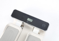 Nouveau Design Mini Stepper d'Intérieur, Appareil d'Exercice Twist avec Bandes de Résistance ABS, Grand Écran, pour la Maison, Capacité 110KG, Blanc TODO