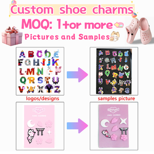 Yeni özel tasarımcı ayakkabı Charms düzenli Clog Charm düğme süslemeleri ayakkabı Charms PVC kişisel kız pembe özel ayakkabı Charms için - Product Image 5