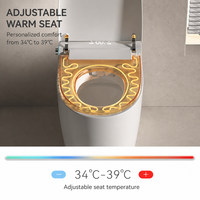 Toilette intelligente MWD à quatre étapes de lavage 360 °   Barrière en mousse réglable, siège chauffant intelligent, confort multiple, finitions variées, vente en gros OEM
