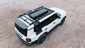Portaequipajes de Techo para Auto, Cesta de Techo, Plataforma de Techo, Portaequipajes con Escalera Lateral y Caja Lateral para Land Cruiser LC120 LC150 LC200 LC300 FJCruiser - Product Image 6
