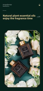 Ambientador de aromaterapia Gardenia, fragancia de larga duración sin fuego, botella de vidrio duradera, caja de regalo rentable, inodoros - Product Image 6