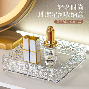 Cosmetic Storage <b>Box</b> 4 In 1 Pet Material <b>Makeup</b> Organizer Desktop Rotating Lipstick Holder With Brush And Skincare Compartment - Product Image 2