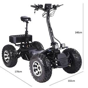 ESWING Scooter Eléctrico Todoterreno Plegable de Alta Potencia con Motor de 10000 W, 50 mph, Batería Doméstica de 60 V 50 Ah, 4 Ruedas 4x4 - Product Image 6