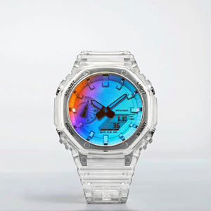 Montre de luxe à quartz résistante aux chocs, étanche, originale, série G, en acier inoxydable, pour plongée, GA-2100, cadran acrylique, 10 bars - Product Image 5