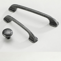 BAOCHUN – poignées de tiroir, boutons de tiroir, poignée de commode, Antique noir argent étain rustique cuisine armoire porte poignée tirer