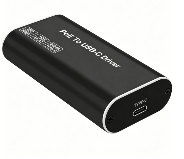 TC-PD2C5V PoE to Type-C Powered Network Adapter for IP Cameras, Smartphones & IoT Devices