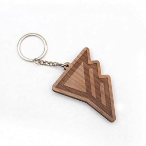 Vente directe d'usine, porte-clés en bois personnalisé avec logo imprimé - Product Image 4