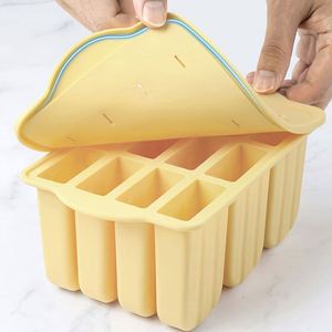 BPA Free SILICON MOLD 12 Creative Popsicle Tray Cream <b>Moulds</b> <b>Silicone</b> Ball Ice Cube Popsicle Stand Frozen Homemade Ice Pop Molds - Product Image 4