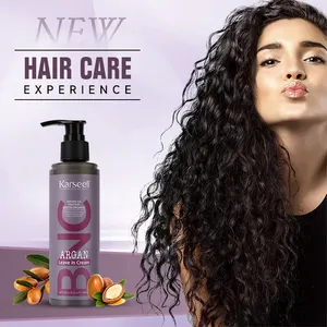 Private Label Argan Oil Moisturizing Leave In Hair Cream Conditioner Hair Treatment Smoothing Leave In Curl Conditioner Cream