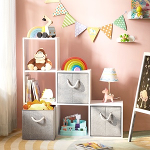 Organiseur de jouets pliable <span class=keywords><strong>SONGMICS</strong></span> en tissu non tissé, bacs de <span class=keywords><strong>rangement</strong></span> pliables en tissu, boîte de <span class=keywords><strong>rangement</strong></span> pour vêtements, respectueux de l'environnement, 20-35L - Product Image 3