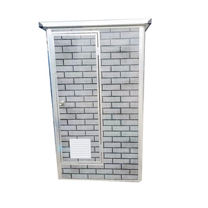Conteneur de toilettes portables, design motif brique, style industriel, durable, utilisation en extérieur - Product Image 1