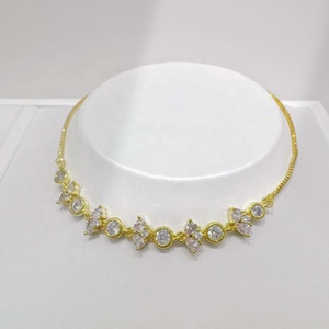 Pulsera de plata de ley S925 chapada en oro, joyería fina de lujo, minimalista, con circonitas en forma de corazón para niñas, precio al por mayor. - Product Image 5