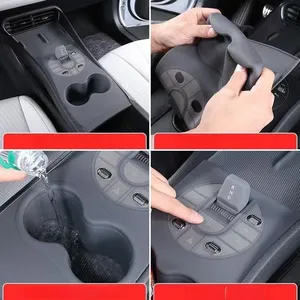 แผ่นรองซิลิโคนสำหรับคอนโซลรถยนต์ไฟฟ้า BYD Seal 05 DM-i 2025 พร้อมที่ชาร์จไร้สาย ที่เก็บเกียร์ และที่วางแก้ว - Product Image 4