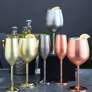 304 Stainless Steel Vintage Stemless Copper Coated Unbreakable Champagne Flutes Glasses <strong>Wine</strong> <strong>Goblets</strong> - Product Image 4