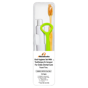 Kit d'hygiène bucco-dentaire avec brosse à dents et gratte-langue pour soins dentaires quotidiens, format voyage - Product Image 2