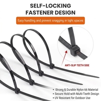 Attache-câble en nylon personnalisée avec système d'auto-verrouillage en nylon 66 pour le regroupement des câbles