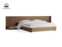 Cadre de lit queen style pin meubles de maison minimalisme antique cadre de lit durable en MDF lit king base queen en bois de frêne