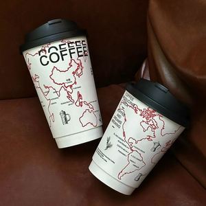 8/10/12/14/16/24oz <b>Disposable</b> Custom logo Single/Double Wall Paper Coffee <b>Cup</b> Hot Cold Drinks White Paper <b>Cups</b> With Lids - Product Image 4