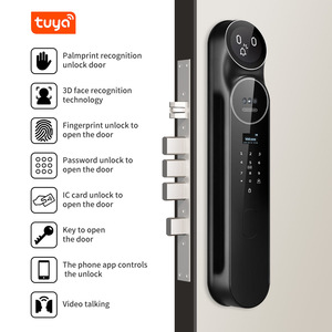 HanDaily 3D biométrico de identificación facial video monitoreo intercomunicador cerradura de puerta inteligente con aplicación de control de voz Wifi cerradura de puerta en varios idiomas - Product Image 2