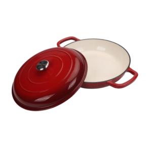 3.6 QT Braise Enameled Cast Iron <strong>Casserole</strong> <strong>Pan</strong> Lasagna Non Stick Enamel Covered <strong>Casserole</strong> Skillet Dutch Oven Pot <strong>with</strong> <strong>Lid</strong> - Product Image 2