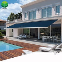 Pare-soleil extérieur Auvent roulant auvent porte auvent support mural ou support de plafond Auvent automatique rétractable auvent latéral/aluminium