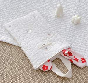 Хлопковый большой органайзер для новорожденных, сумка для подгузников с молнией, моющаяся сумка для хранения подгузников, сумка для мамы, коляски - Product Image 6