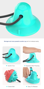 CE Sertifikalı Toptan Ekolojik Etkili Etkileşimli Eğlenceli Evcil Hayvan Diş Kaşıma Topu Vakumlu Elastik Halatlı TPR Köpek Çiğneme Oyuncakları - Product Image 4