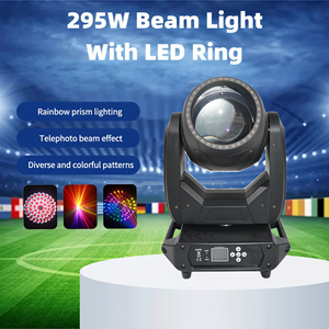 Luz de haz portátil de 295W sin batería con cabezal móvil y atenuación lineal del 0-100%, atomización, ideal para restaurantes y bodas - Product Image 2