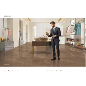 Losas de porcelana con aspecto de mármol artificial de 1200x2400 mm para paredes de baños de lujo y pisos de centros comerciales - Product Image 6