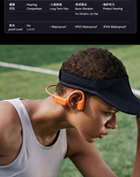 X5 Earphone Bluetooth Konduksi Tulang Headset Nirkabel Pengait Telinga Ganda IPX6 Olahraga Lari