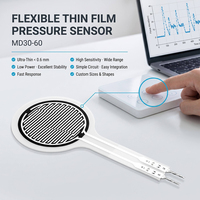 Sensor de Presión de Película Delgada Flexible MD30-60 FSR, Resistencia Sensora de Fuerza de 10 kg, Resistente al Agua, Larga Duración, para Auriculares, Botón de Reloj Inteligente