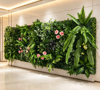Panneaux de haie verticale décoratifs pour intérieur, en buis, plantes vertes, fausse herbe artificielle, mur végétal