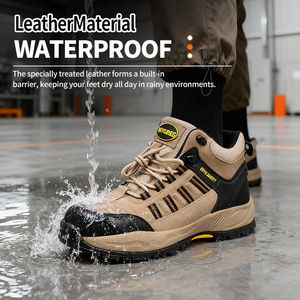 Zapatos de <span class=keywords><strong>Seguridad</strong></span> Tácticos de Gamuza para Hombre, con Puntera de Acero, Resistentes a Pinchazos, Entresuela de Kevlar, para Todo Terreno, Color Gris Stealth - Product Image 5