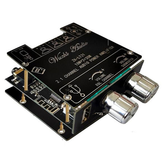 ZK-LT21 2.1 Channel Wireless Digital Power Amplifier Board 15Wx2+30W Audio Power Amplifier With Subwoofer Audio Amplifier Board