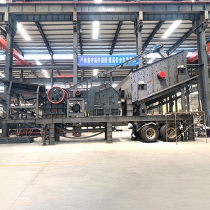 Estación Móvil Cuatro en Uno con Ruedas para Procesamiento de Minerales de Bauxita y Barita, Camión Móvil con Trituradora de Mandíbulas y Trituradora de Impacto - Product Image 3