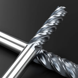 Huhao Hrc70 Wolfraamcarbide 4 Fluit Vierkante Eindmolen Platte Eindmolens Massief Carbide Einde Molen Cnc Bit Metaal H12320103 - Product Image 4