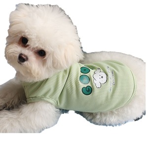 Chaleco para mascotas con estampado de animales, chaleco de poliéster verde, azul, amarillo y blanco para gatos y perros, para todas las estaciones - Product Image 5