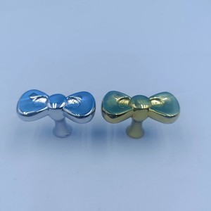 French Bow Handle Bright <b>Silver</b> And Gold Zinc Alloy <b>Drawer</b> <b>Knob</b> Minimalist Design Surface Decoration Durable - Product Image 4
