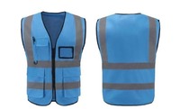 Gilet de sécurité réfléchissant jaune haute visibilité ANSI Classe 2 pour moto, réglable, avec logo personnalisé pour la construction routière