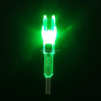 HT 6PCS Embouts de flèches de tir à l'arc LED lumineux avec interrupteur marche/arrêt haute visibilité