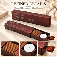Ensemble de bâtonnets d'encens portables pour voyage, tube en acrylique transparent, bouchon en liège, 10g, format de poche, parfum naturel, aromathérapie, vente en gros, OEM