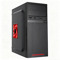 Boîtier d'ordinateur de bureau gaming Mid-Tower compatible MicroATX, 7 emplacements d'extension PCI, 2 HDD, 2 SSD, positions multi-ventilateurs, coque PC DIY