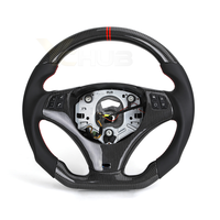 Volant personnalisé en cuir semi-synthétique et fibre de carbone pour BMW Série 1 E82 E87 E88 M3 E90 E91 E92 E93 X1 E84 X5 E70 E71