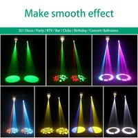 U`King - Foco LED RGBW de 30 W, Cabeza Móvil Negra, Gobos, Luz de Escenario DMX512, Luces Móviles de Cabeza para DJ, Discoteca