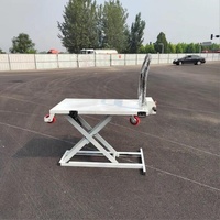 Offre Spéciale bon marché hydraulique manuel Table élévatrice à ciseaux chariot camion table voiture chariot main en aluminium chariot logistique