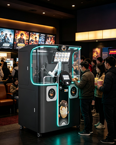 Machine à <span class=keywords><strong>café</strong></span> automatique encastrée 2026, modèle à succès, avec cabine transparente, éclairage LED, <span class=keywords><strong>menu</strong></span> tactile et terminal de paiement multiple - Product Image 3