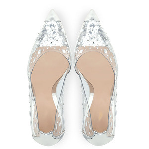 Talons aiguilles en plexiglas embellis à talons hauts scintillants pour les femmes de compagnie en cristal 2023 Chaussures de luxe - Product Image 3