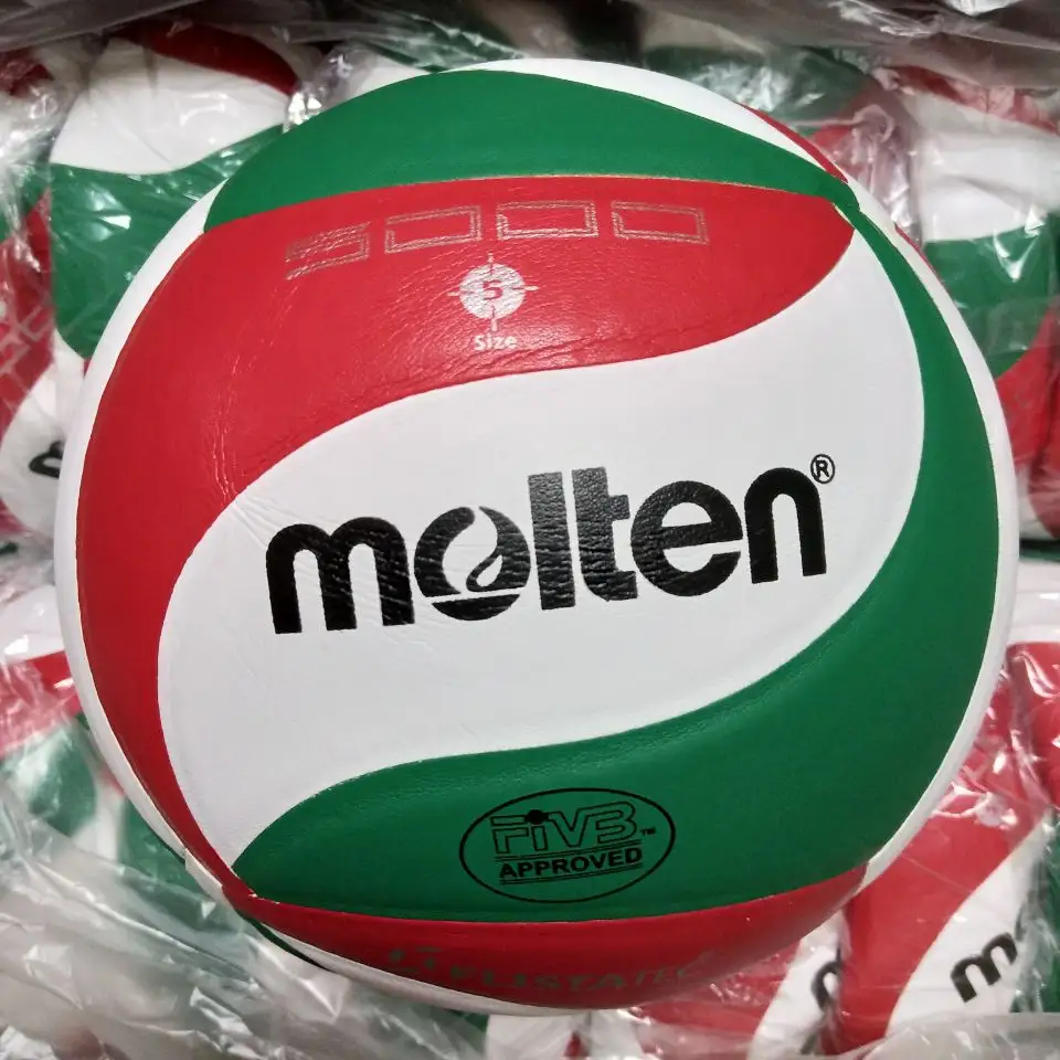 Pelota Volley OEM, tamaño oficial 5, Logo personalizado, entrenamiento suave, pelota de voleibol laminada de PU