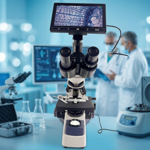 Microscopio Biológico Compuesto Trinocular, Microscopio Óptico Profesional de Laboratorio para Hospitales, Laboratorios Clínicos y Educación Estudiantil - Product Image 1